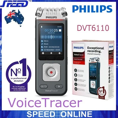PHILIPS DVT6110 VoiceTracer Audio Recorder for Music, Lectures and Interviews - Image 1 of 4