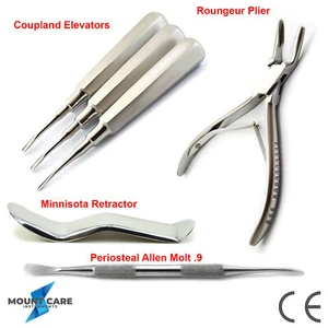Tooth Extracting Oral Surgery Instruments Dental Surgical Extraction Elevators  - Picture 1 of 12