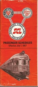 Railroad Timetable - SCL Seaboard Coast Line - 01/07/67 - Picture 1 of 1