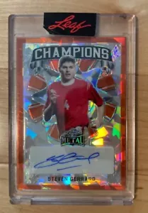 🇬🇧Steve Gerrard Signed/Autographed 2022 Leaf Metal Champions 2/3 PSA? - Picture 1 of 4