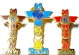 Kiwanis PNW JE EINE braun/blau/rot Anstecknadeln - Bild 1 von 2