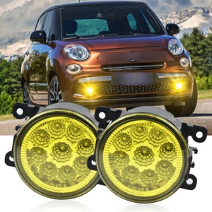 Fit 2012-2017 2018 Fiat 500 Clear Lens Pair Bumper Fog Light Lamp Replacement - Foto 1 di 12
