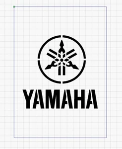 Tuning fork Yamaha Stencil Art, aerografo artigianato foglio Mylar, garage, moto - Foto 1 di 1