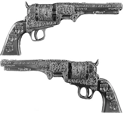 US NAVY CPO MASTER-AT-ARMS COLT 1851 Edición Plata MONEDA DESAFÍO 4" 116 Foto 1 de 3