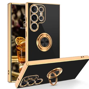 For Samsung Galaxy S23 Ultra Case Magnetic Ring Stand Rugged Shockproof Cover - Photo 1 sur 9