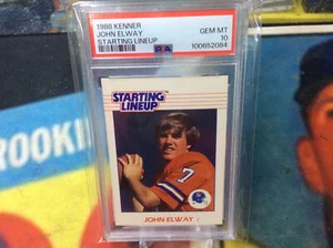 1988 Kenner Starting Lineup John Elway PSA 10 Card Denver Broncos - Picture 1 of 3