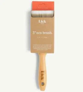 Lick Pro Eco Bamboo Handle Decorating Flat Paint Brush- 2"/2.5"/3"inch DROP MENU - Picture 1 of 1