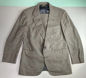 Vintage Southwick 44R grau kariert zweiteiliger Anzug USA hergestellt maßgeschneiderte Hose mit zwei Knöpfen - Bild 1 von 24