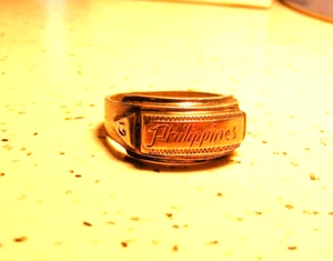 Silber / Gold 1945 Philippinen Herren Ring Größe 11, 11th Airborne Division - Bild 1 von 10