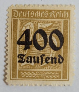 GERMANY ~ Deutrches Reich ~ 400 Saufend/25 Mark ~ Cancelled/Posted ~ c.1923 - Picture 1 of 6