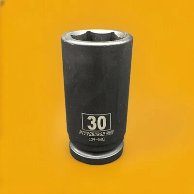 3/4 Inch Drive by 30mm Deep Impact Socket 6-Point Cr-Mo Alloy Steel Metric - Image 1 of 4