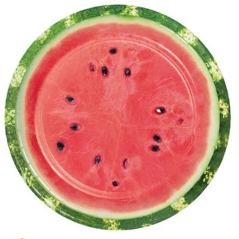 Farm Fresh Watermelon 8 Ct 7" Dessert Cake Plates Paper - Image 1 of 1