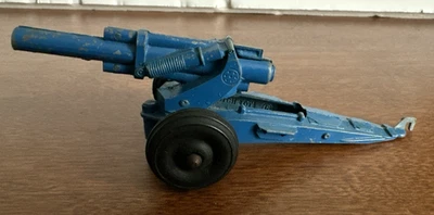 Vintage Tootsietoy 5" Die Cast Metal Field Artillery Blue Gun Cannon Toy - Image 1 of 4