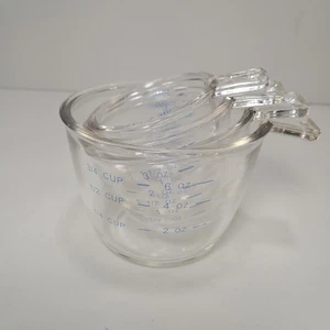 Vintage Klarglas verschachtelte Messbecher ~ 4er Set ~ schön - Bild 1 von 11