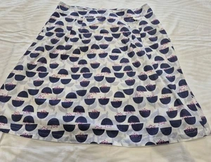 Lazy Jacks Blue Multi 100% Cotton Fully Lined Summer Skirt Uk16 Holiday Wardrobe - Picture 1 of 9