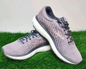 Brooks Ghost 13 Damenschuhe Größe 8,5 lila grau Laufen Turnschuhe sportlich - Bild 1 von 14