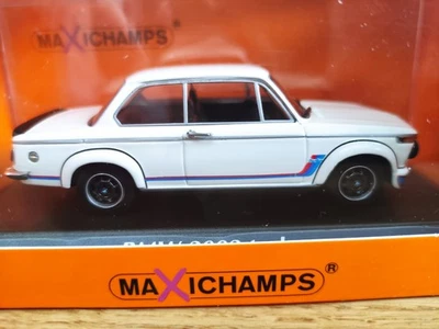 BMW 2002 Turbo 1973.  Maxichamps blanco 1:43 en caja sin abrir Foto 1 de 4