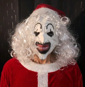 Art The Clown Scary Christmas Costume Adult XL Halloween Cosplay Red Suit Hat - Picture 1 of 13