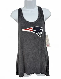 Neu mit Etikett New England Patriots Logo NFL Damen M Teen L Tank Top Shirt grau Racerback - Bild 1 von 9