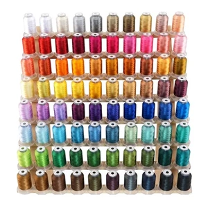 New Brothread 80 Spools Polyester Embroidery Machine Thread Kit 500M (550Y) - Picture 1 of 5