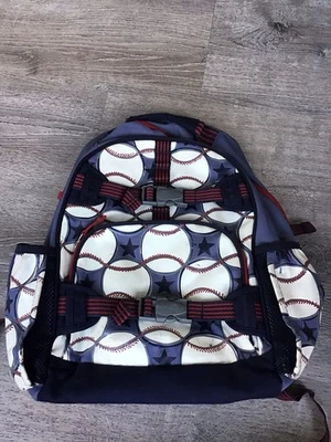 Pottery Barn Kids Large L Baseball Backpack Kids Youth Boys Bookbag Back Pack - Image 1 of 4