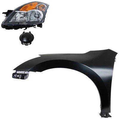 Headlight Kit For 07-09 Nissan Altima Driver Side w/ 1 Fender 26060JA00B Halogen - Image 1 of 4