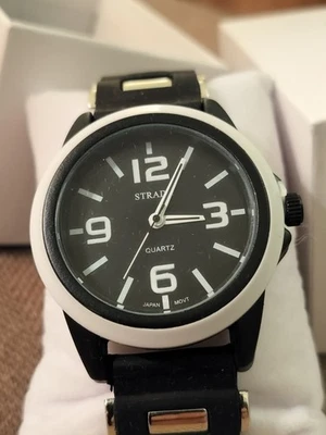 Strada Moda Mujer/Hombre Cuarzo Silcona/Correa Inserciones Acero Inoxidable  Foto 1 de 4