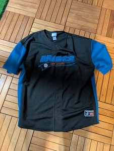 Vintage Logo Athletic MLB New York Mets Button Down schwarz Baseball Trikot 2XL - Bild 1 von 2