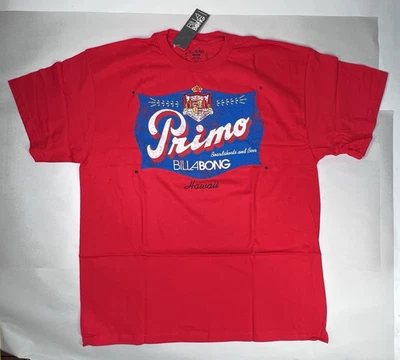 Auténtica Camiseta Primo Beer Hawaii x Billabong Grande Logo Retro Foto 1 de 4