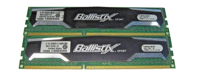 4GB (2x 2GB) Crucial BL25664BA1339.8FD PC3-10600 DDR3 1333MHz 1.5v RAM - Image 1 of 3