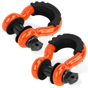 LIBERRWAY Shackles 3/4" (2 Pack) D Ring Shackle Rugged Off Road Shackles 28.5 - Picture 1 of 8