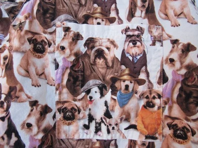 SCRUB TOP Lots of DOGS All Breeds  Size Large  3 Pockets  Scrubs - Image 1 of 4