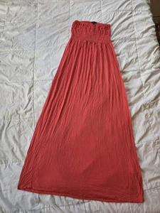 Forever 21 Maxikleid Koralle Small | Sommerkleid Hippie Tropical | eckiger Ausschnitt  - Bild 1 von 5