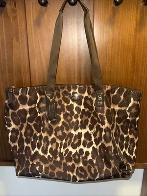 Coach Leopard Getaway Tote Bag Packable Travel Weekender Tote - Image 1 of 4