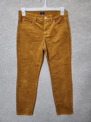 J Crew Corduroy Skinny Ankle Pants Womens 28 Petite Brown Cotton Stretch - Image 1 of 4