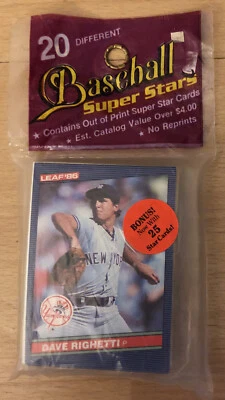 Old Oddball Baseball Superstars Pack Dave Righetti Yankees Jack Morris Tigers - Imagem 1 de 3