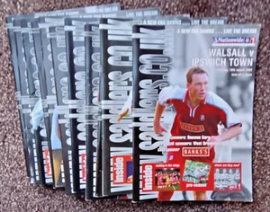 WALSALL PROGRAMMES (11) NATIONWIDE DIVISION ONE SEASON 2002-2003 P &P INCLUDED - Picture 1 of 2