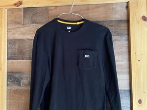 Caterpillar Long Sleeve Shirt Mens Medium Front Pocket Cat Adult Construction - Picture 1 of 7
