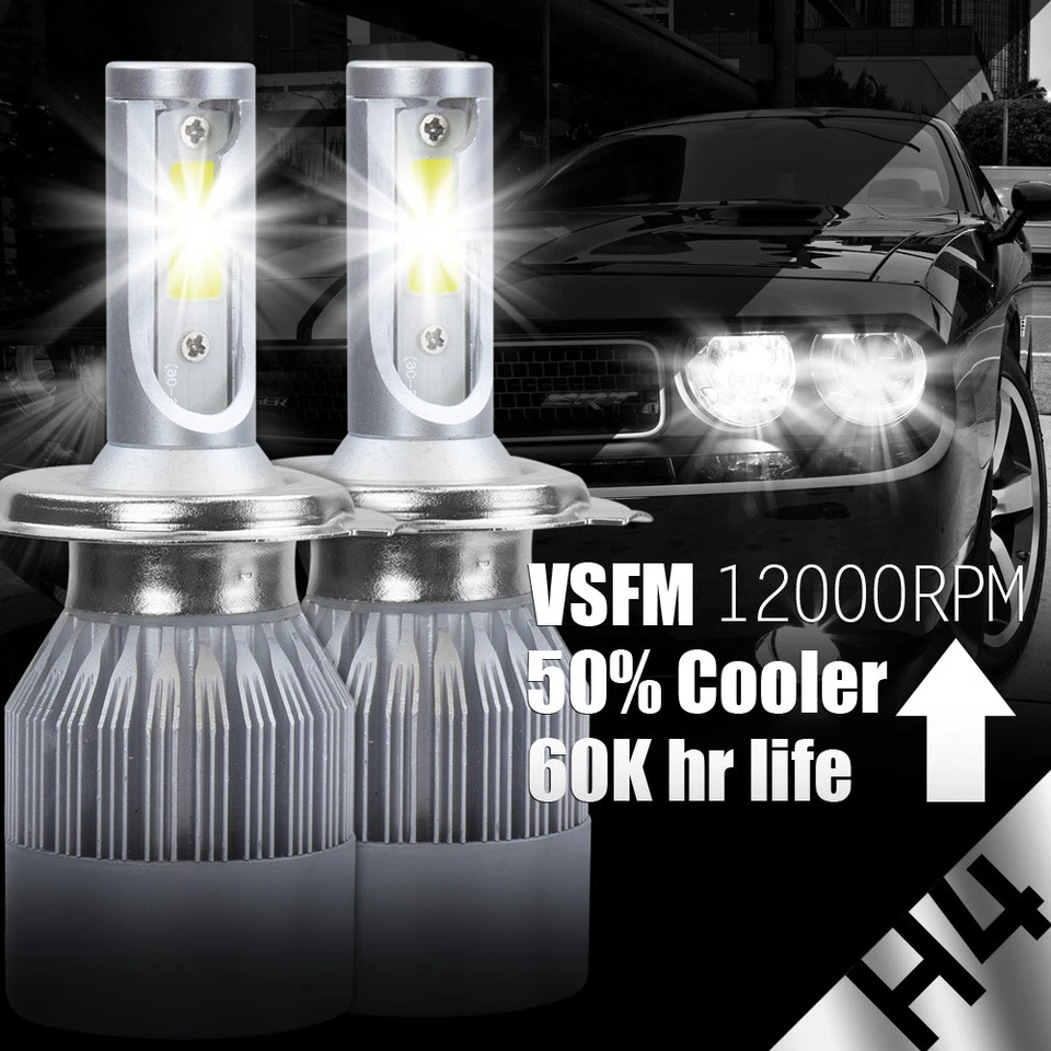 XENTEC LED HID Headlight Conversion kit H4 9003 6000K for 1994-1997 Ford Aspire - Image 1 of 4