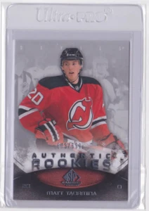 2010-11 UD SP GAME-USED AUTHENTIC ROOKIES /699 MATT TAORMINA #124 N.J. DEVILS - Picture 1 of 2