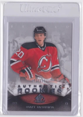 2010-11 UD SP GAME-USED AUTHENTIC ROOKIES /699 MATT TAORMINA #124 N.J. DEVILS - Image 1 of 2