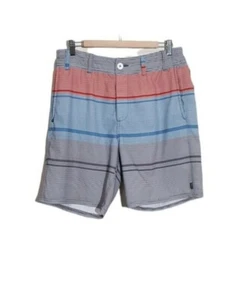 O'Neill Size 30 Mens Red Blue Stripe Boardies Board Shorts Shorts Surf Swim - Picture 1 of 2
