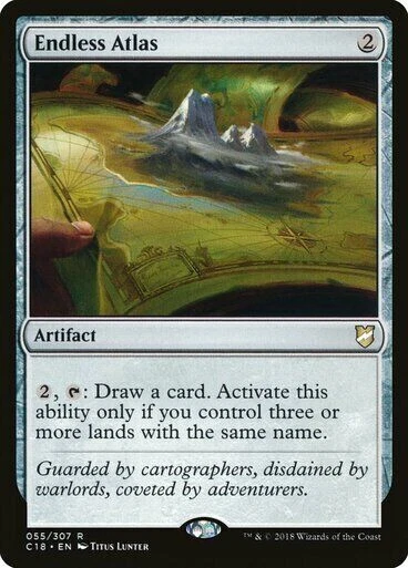ENDLESS ATLAS NM Commander 2018 mtg Grey - Artifact Rare - Image 1 of 1