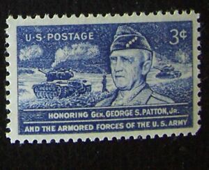 Timbre US 3c Scott #1026, Gen. George S. Patton neuf neuf dans son emballage d'origine, 1953