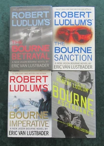 LOT 4 HCDJ ROBERT LUDLUM'S JASON BOURNE SERIES BY ERIC VAN LUSTBADER: SANCTION + - Picture 1 of 4