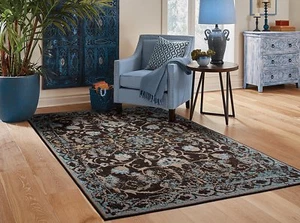 Schwarz Teppich 8x10 Distressed Vorleger 5x7 Wohnzimmer Grau Teppiche 2'x3' Türmatte - Bild 1 von 6