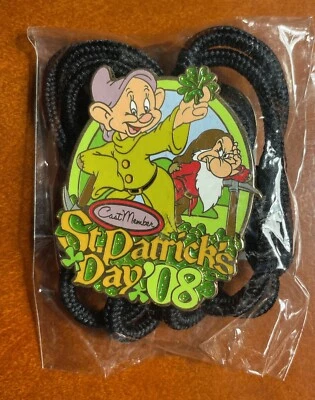 WDW Disney Cast Member Dopey Seven Dwarfs Bolo Lanyard NOS St Patrick's Day 2008 - Image 1 of 2