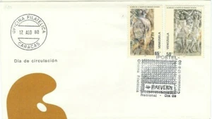 SPD FDC VENEZUELA Scott# 1231-1232 Armando Reveron, Painting 1980 - Picture 1 of 1