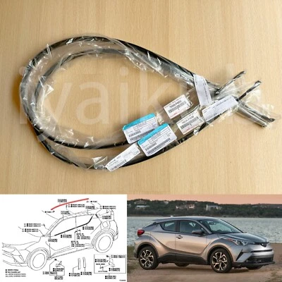 18-22 Genuino Toyota C-HR Techo Goteo Acabado Lateral Moldura Borde Goma Foto 1 de 4