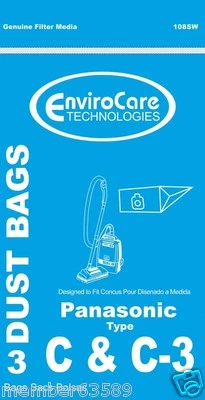 ENVIROCARE, 108SW Cannister vacuum C & C3 bag fit panasonic MC125P MC881 883 7310 7320 9530